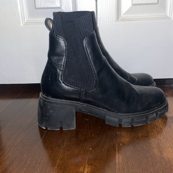 Leather Lug Boots - Picture 2 of 2